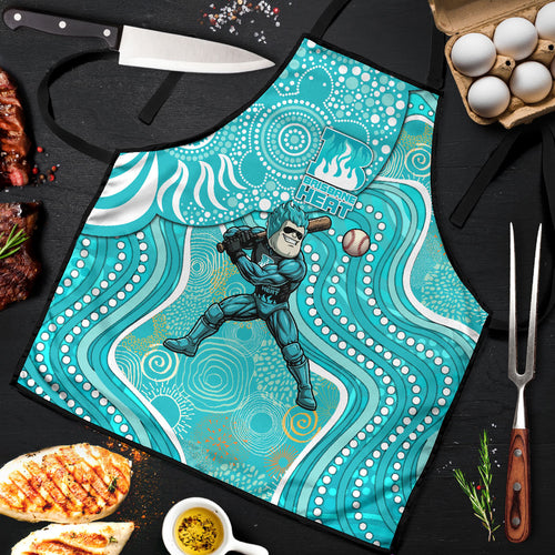 Brisbane Heat Apron Indigenous Dot Art Superhero Batter Tribal Pattern