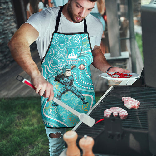 Brisbane Heat Apron Indigenous Dot Art Superhero Batter Tribal Pattern
