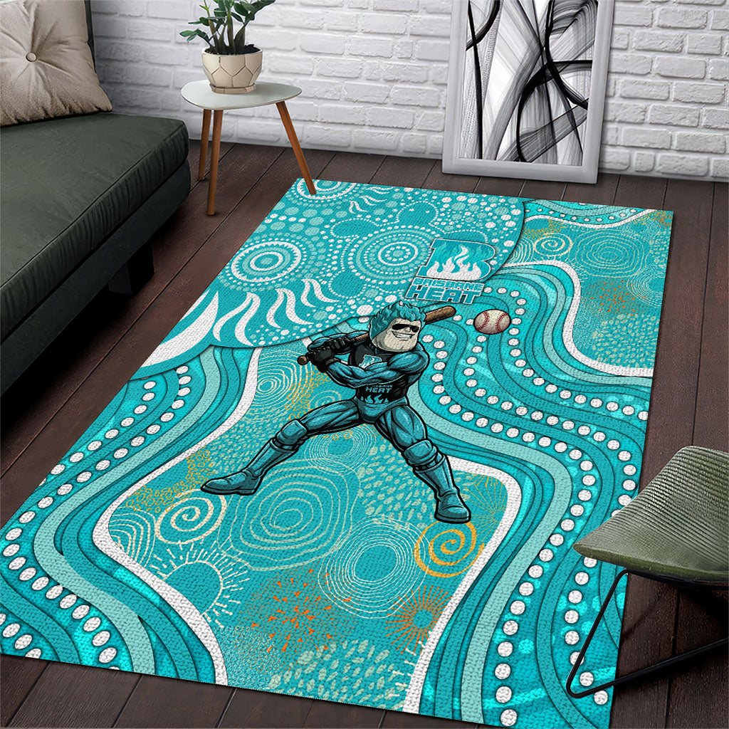 Brisbane Heat Area Rug Indigenous Dot Art Superhero Batter Tribal Pattern