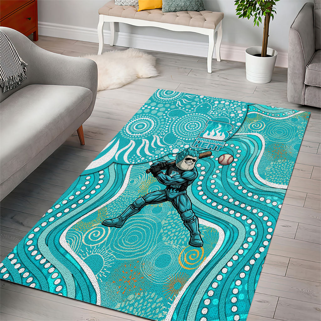 Brisbane Heat Area Rug Indigenous Dot Art Superhero Batter Tribal Pattern