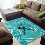 Brisbane Heat Area Rug Indigenous Dot Art Superhero Batter Tribal Pattern