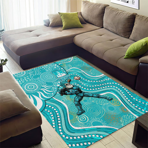 Brisbane Heat Area Rug Indigenous Dot Art Superhero Batter Tribal Pattern
