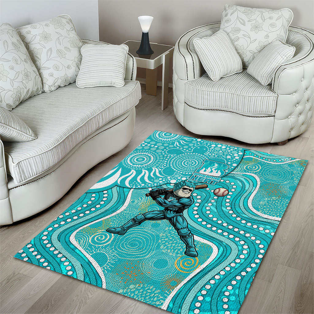Brisbane Heat Area Rug Indigenous Dot Art Superhero Batter Tribal Pattern