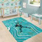 Brisbane Heat Area Rug Indigenous Dot Art Superhero Batter Tribal Pattern