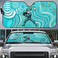 Brisbane Heat Auto Sun Shade Indigenous Dot Art Superhero Batter Tribal Pattern