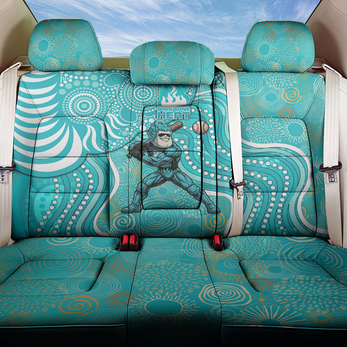 Brisbane Heat Back Car Seat Cover Indigenous Dot Art Superhero Batter Tribal Pattern