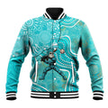 Brisbane Heat Baseball Jacket Indigenous Dot Art Superhero Batter Tribal Pattern