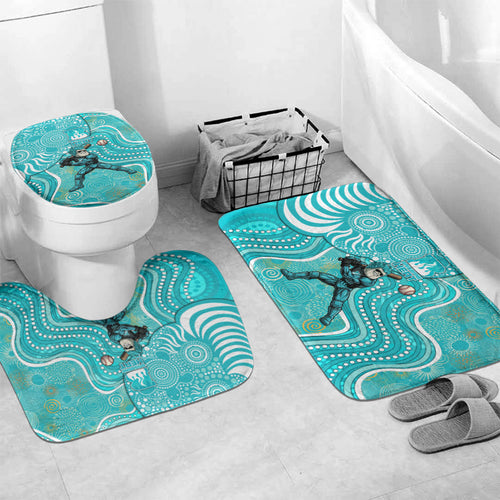 Brisbane Heat Bathroom Set Indigenous Dot Art Superhero Batter Tribal Pattern