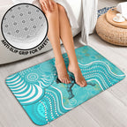 Brisbane Heat Bathroom Set Indigenous Dot Art Superhero Batter Tribal Pattern