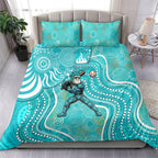 Brisbane Heat Bedding Set Indigenous Dot Art Superhero Batter Tribal Pattern
