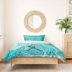 Brisbane Heat Bedding Set Indigenous Dot Art Superhero Batter Tribal Pattern
