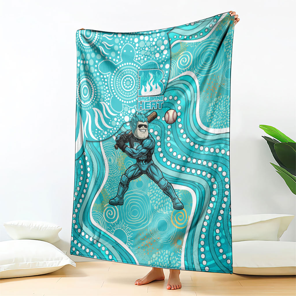 Brisbane Heat Blanket Indigenous Dot Art Superhero Batter Tribal Pattern
