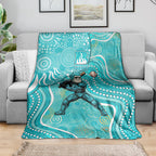 Brisbane Heat Blanket Indigenous Dot Art Superhero Batter Tribal Pattern