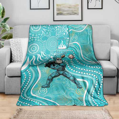 Brisbane Heat Blanket Indigenous Dot Art Superhero Batter Tribal Pattern