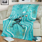 Brisbane Heat Blanket Indigenous Dot Art Superhero Batter Tribal Pattern