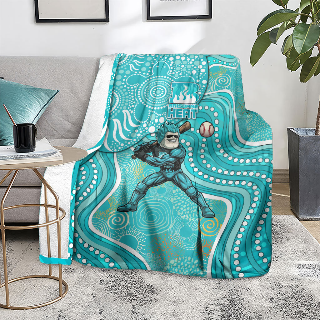 Brisbane Heat Blanket Indigenous Dot Art Superhero Batter Tribal Pattern