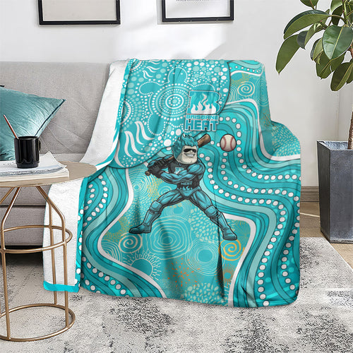 Brisbane Heat Blanket Indigenous Dot Art Superhero Batter Tribal Pattern
