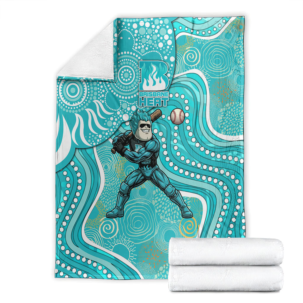 Brisbane Heat Blanket Indigenous Dot Art Superhero Batter Tribal Pattern