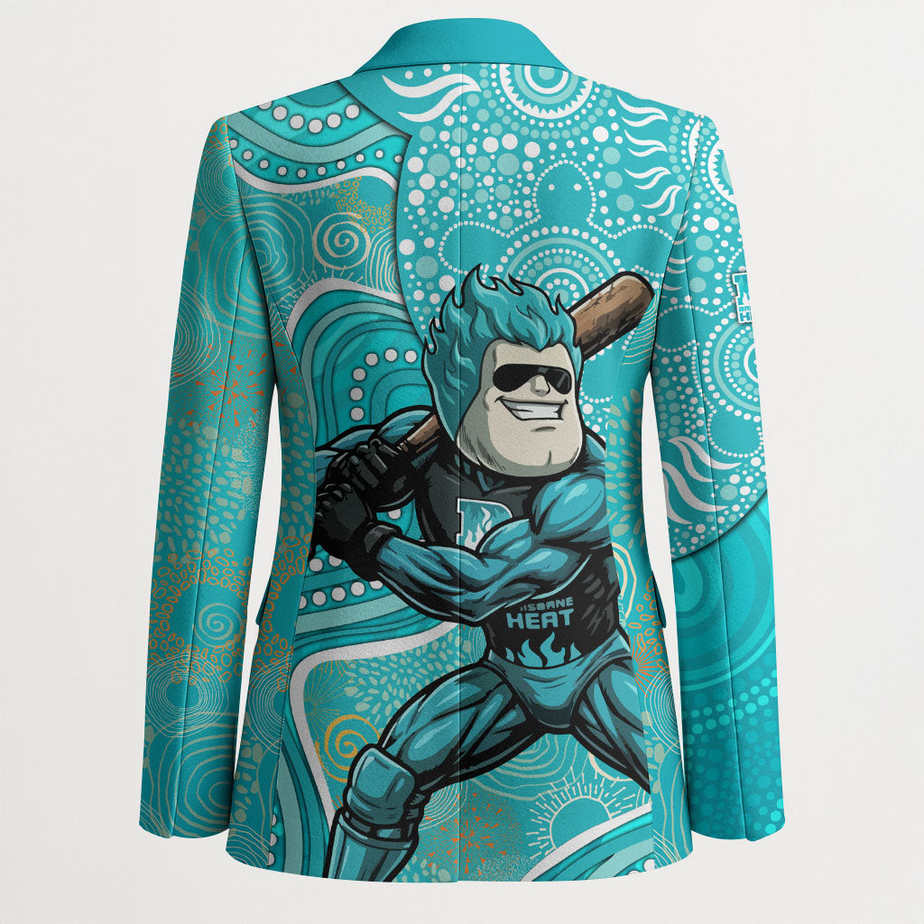 Brisbane Heat Blazer Indigenous Dot Art Superhero Batter Tribal Pattern