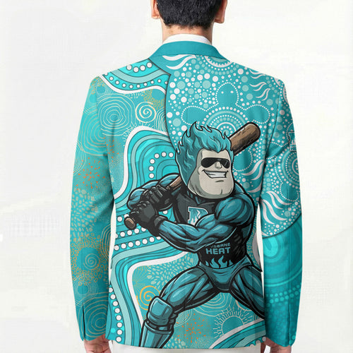 Brisbane Heat Blazer Indigenous Dot Art Superhero Batter Tribal Pattern
