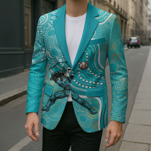 Brisbane Heat Blazer Indigenous Dot Art Superhero Batter Tribal Pattern