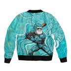 Brisbane Heat Bomber Jacket Indigenous Dot Art Superhero Batter Tribal Pattern