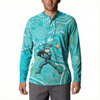 Brisbane Heat Button Sweatshirt Indigenous Dot Art Superhero Batter Tribal Pattern