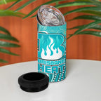 Brisbane Heat 4 in 1 Can Cooler Tumbler Indigenous Dot Art Superhero Batter Tribal Pattern
