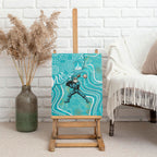 Brisbane Heat Canvas Wall Art Indigenous Dot Art Superhero Batter Tribal Pattern