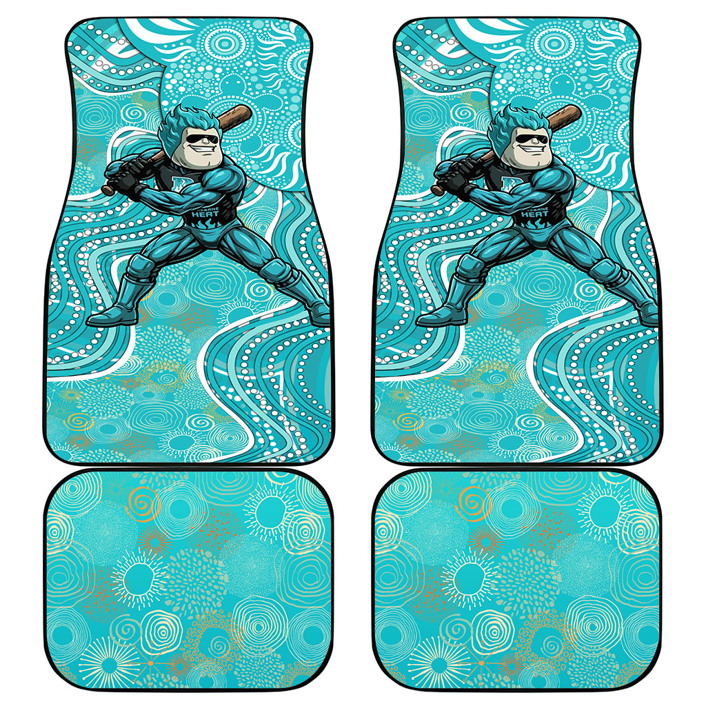 Brisbane Heat Car Mats Indigenous Dot Art Superhero Batter Tribal Pattern