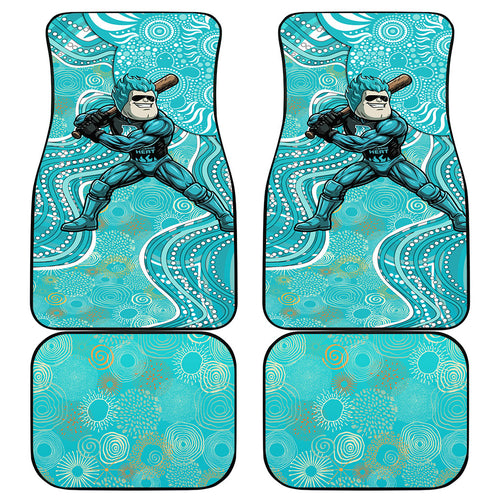 Brisbane Heat Car Mats Indigenous Dot Art Superhero Batter Tribal Pattern