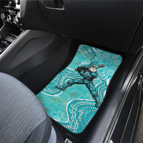 Brisbane Heat Car Mats Indigenous Dot Art Superhero Batter Tribal Pattern