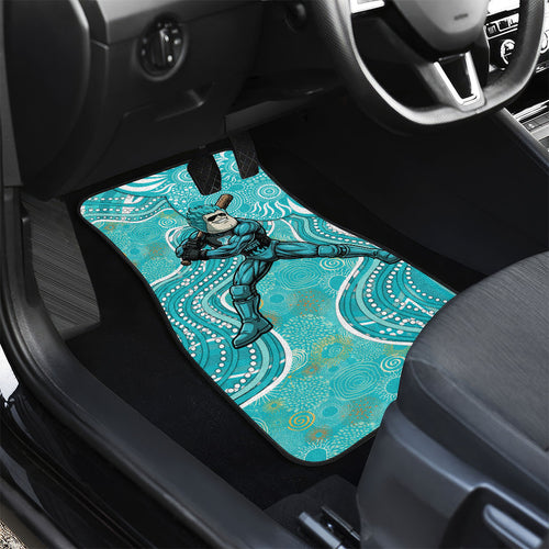 Brisbane Heat Car Mats Indigenous Dot Art Superhero Batter Tribal Pattern