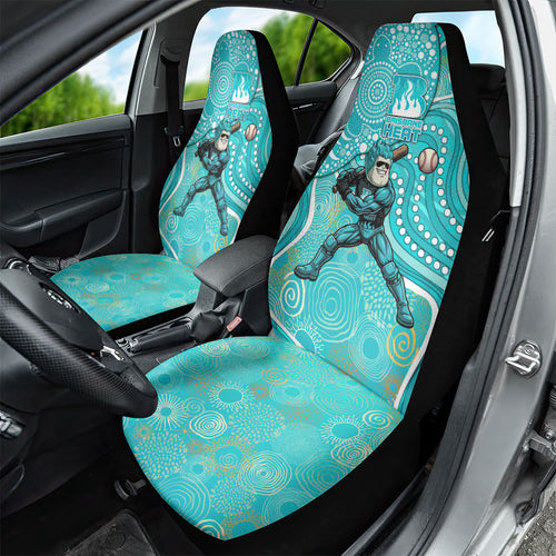 Brisbane Heat Car Seat Cover Indigenous Dot Art Superhero Batter Tribal Pattern