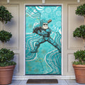 Brisbane Heat Door Cover Indigenous Dot Art Superhero Batter Tribal Pattern