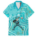 Brisbane Heat Family Matching Long Sleeve Bodycon Dress and Hawaiian Shirt Indigenous Dot Art Superhero Batter Tribal Pattern
