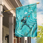 Brisbane Heat Garden Flag Indigenous Dot Art Superhero Batter Tribal Pattern