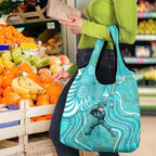 Brisbane Heat Grocery Bag Indigenous Dot Art Superhero Batter Tribal Pattern