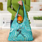 Brisbane Heat Grocery Bag Indigenous Dot Art Superhero Batter Tribal Pattern