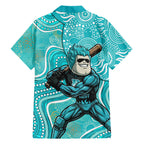 Brisbane Heat Hawaiian Shirt Indigenous Dot Art Superhero Batter Tribal Pattern