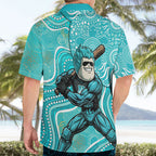 Brisbane Heat Hawaiian Shirt Indigenous Dot Art Superhero Batter Tribal Pattern