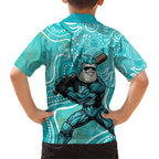 Brisbane Heat Hawaiian Shirt Indigenous Dot Art Superhero Batter Tribal Pattern
