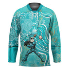Brisbane Heat Hockey Jersey Indigenous Dot Art Superhero Batter Tribal Pattern