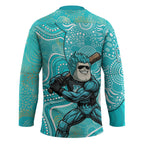 Brisbane Heat Hockey Jersey Indigenous Dot Art Superhero Batter Tribal Pattern