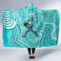 Brisbane Heat Hooded Blanket Indigenous Dot Art Superhero Batter Tribal Pattern