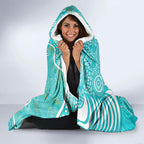 Brisbane Heat Hooded Blanket Indigenous Dot Art Superhero Batter Tribal Pattern