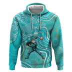 Brisbane Heat Hoodie Indigenous Dot Art Superhero Batter Tribal Pattern