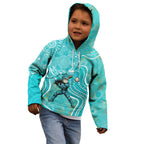 Brisbane Heat Kid Hoodie Indigenous Dot Art Superhero Batter Tribal Pattern