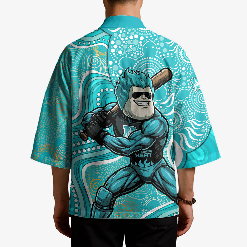 Brisbane Heat Kimono Indigenous Dot Art Superhero Batter Tribal Pattern