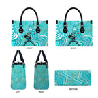 Brisbane Heat Leather Bag Indigenous Dot Art Superhero Batter Tribal Pattern